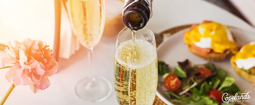 COJ - A tall glass of Prosecco sparkling wine on a Sunday brunch