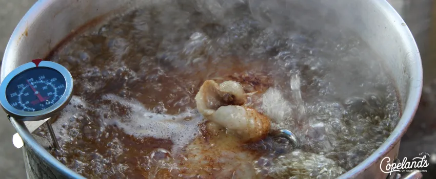 COJ - Close up shot of a boiling deep fried turkey
